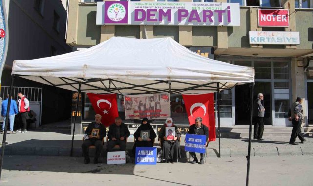 Evlat nöbetindeki annelerden Bahçeli'nin çağrısına destek