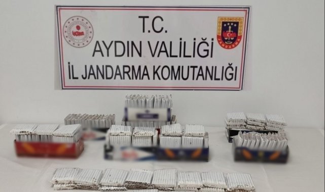 Jandarma ekipleri 2 bin 620 adet içi tütün dolu makaron ele geçirdi