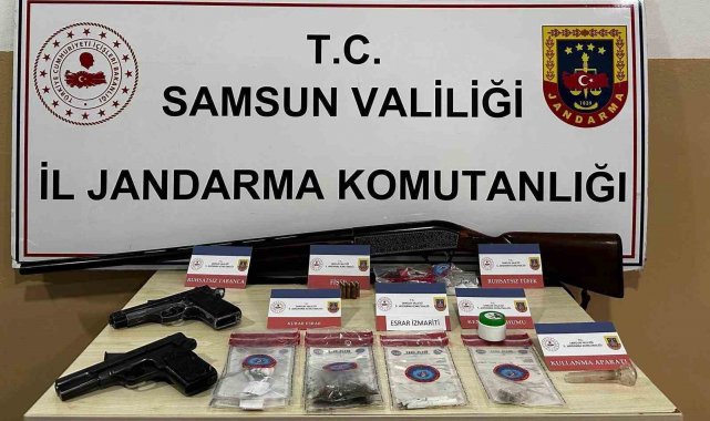 Jandarma ekipleri silah, mühimmat ve uyuşturucu madde ele geçirdi