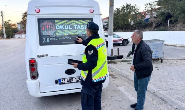 Jandarma trafik timlerinden okul servislerine denetim