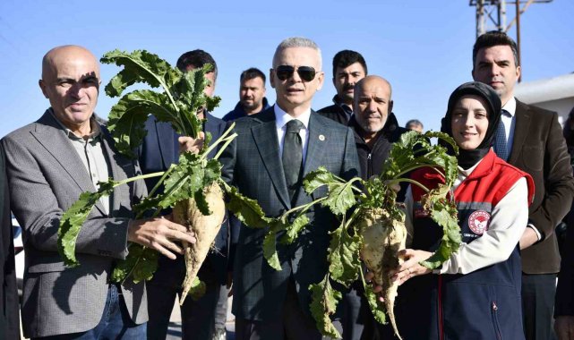 Karaman'da kantarlar pancar alımına dualarla başladı