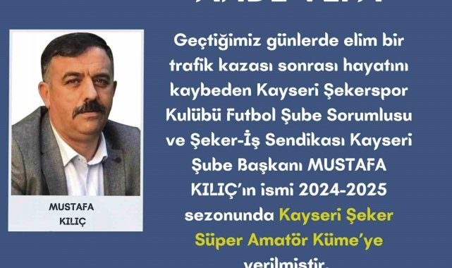 Kayseri ASKF'den ahde vefa
