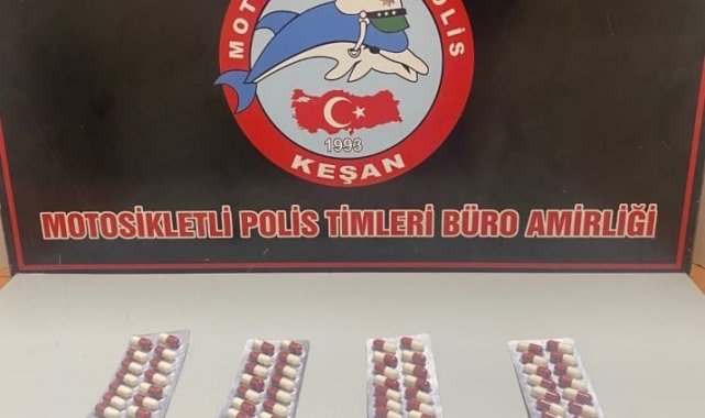 Keşan'da sentetik ecza ile yakalanan şüpheli gözaltına alındı