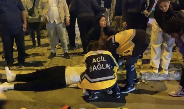 Kırmızı ışıkta geçen otomobil yayaya çarptı