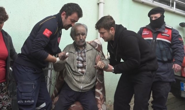 Komşuların dikkati sayesinde ölümden döndü