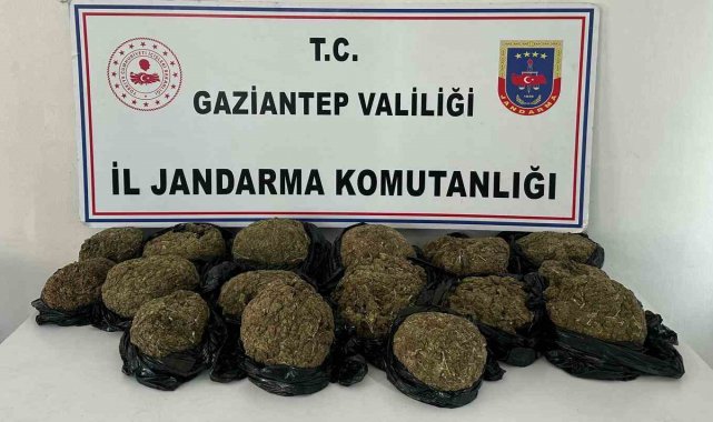 Otobüsün bağajından 18.5 kilo skunk ele geçirildi