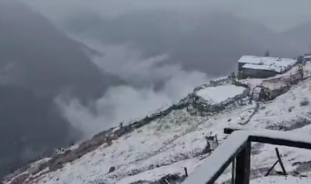 Rize'nin yaylaları beyaza büründü