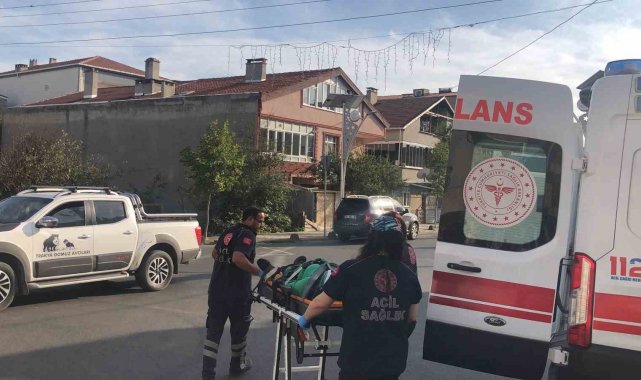 Tekirdağ'da 1 kişinin yaralandığı kaza kamerada