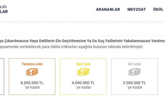 Terör ihbar ödülleri güncellendi: Kırmızı listedekiler için verilen ödül miktarı 20 milyon liraya yükseldi