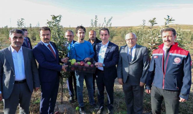 Vali Karakaya, Ahlat'ta elma bahçesini gezdi