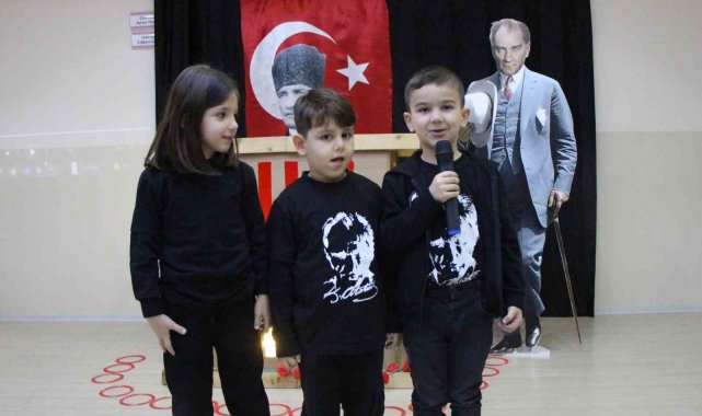 Amasya'da anaokulu öğrencileri Atatürk'ü şiirlerle andı