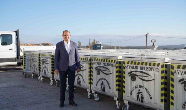 Ayvalık'ın cadde ve sokaklarına 500 yeni konteyner