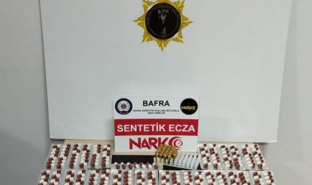Bafra'da 560 adet uyuşturucu hapla yakalanan şahıs gözaltına alındı