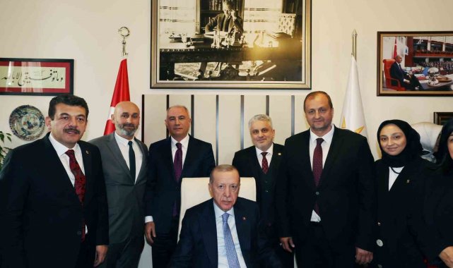 Cumhurbaşkanı Erdoğan, TBMM'de Başkan Usta'yı kabul etti