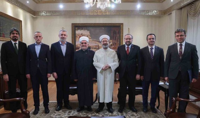 Diyanet İşleri Başkanı Erbaş, Sırbistan İslam Birliği Meşihatı Başkanı Dudiç ile bir araya geldi