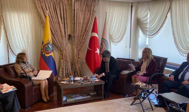 Ekvador Büyükelçisi ve SANKON toplantısında Türkiye-Ekvador Ekonomik ve ticari ilişkileri konuşuldu