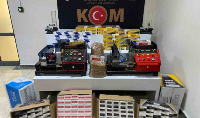 Elazığ'da 29 bin boş ve 5 bin doldurulmuş makaron ele geçirildi