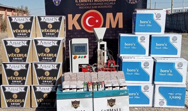 Erzurum'da kaçak sigara operasyonu