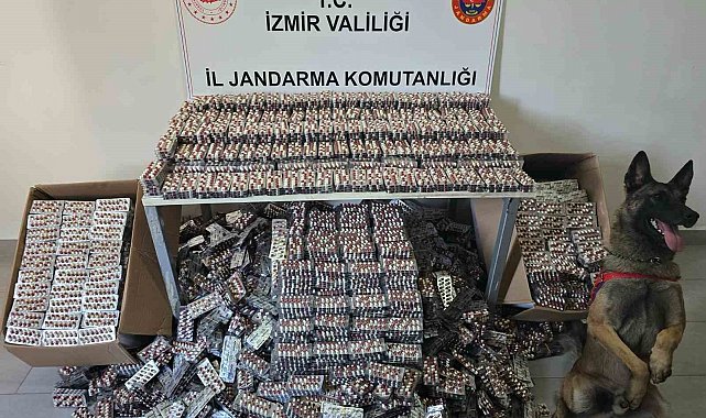 İzmir'de jandarmadan operasyon: 129 bin sentetik hap ele geçirildi