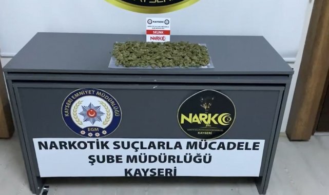 Kayseri'de 1 kilo uyuşturucu ele geçirildi