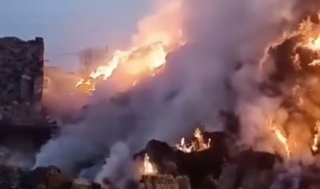 Konya'da 3 bin saman balyası kundaklandı