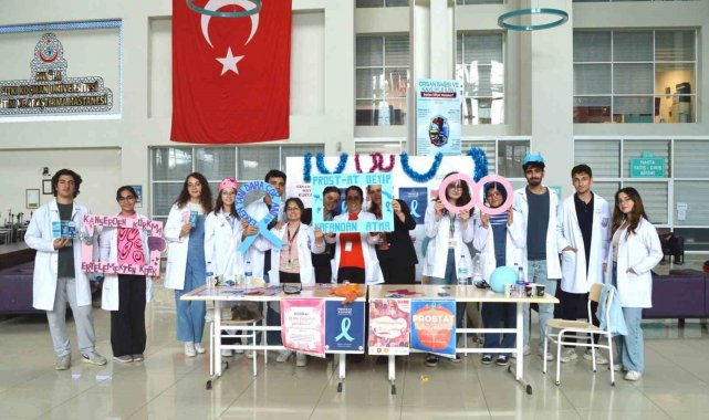 MSKÜ Tıp Fakültesi Gönüllü öğrencilerinden prostat ve meme kanseri farkındalık etkinliği