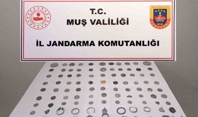 Muş'ta Bizans dönemine ait tarihi eserler ele geçirildi, 2 kişi gözaltına alındı