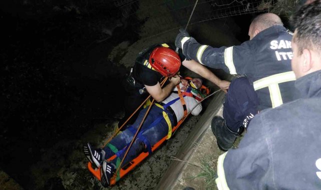Samsun'da dereye uçan otomobilde can pazarı: 1 ölü, 1 yaralı