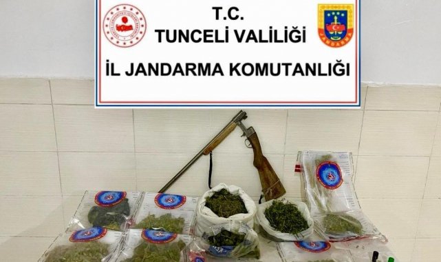 Tunceli'de uyuşturucu ve ruhsatsız silah operasyonu
