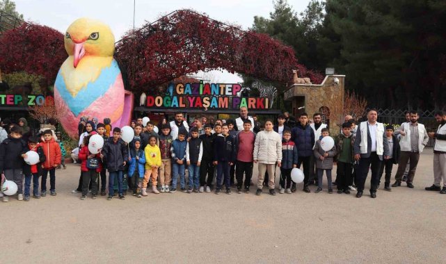 Yetim çocuklar Gaziantep Doğal Yaşam Parkı'nı gezdi