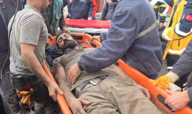Amasya'da göçükten kurtarılan madenci hastaneye kaldırıldı