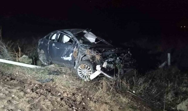 Amasya'da otomobil tarlaya uçtu: 1 ölü
