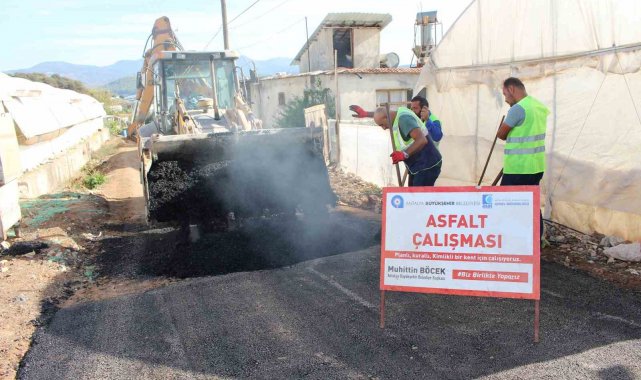 ASAT'tan Kumluca'da alt yapı sonrası asfalt çalışması