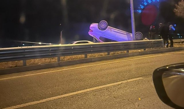 Batman'da kontrolden çıkan otomobil takla attı: 1 yaralı