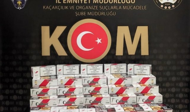 Bayburt'ta 44860 adet makaron ele geçirildi