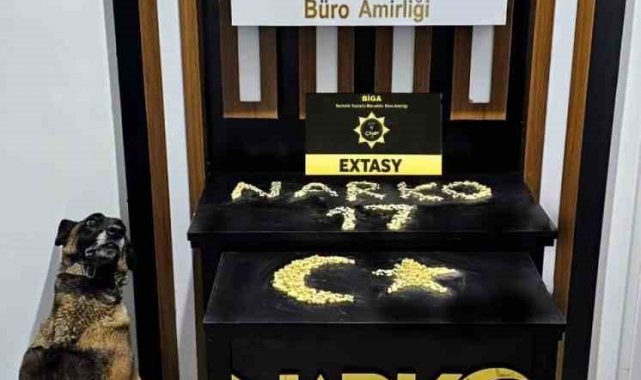 Biga'da 2 şüpheli üzerinden 981 adet uyuşturucu hap ele geçirildi