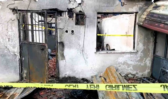 Bir kadının öldüğü şüpheli yangına jandarma el koydu