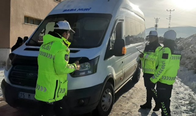 Çıldır'da öğrenci servisleri denetlendi