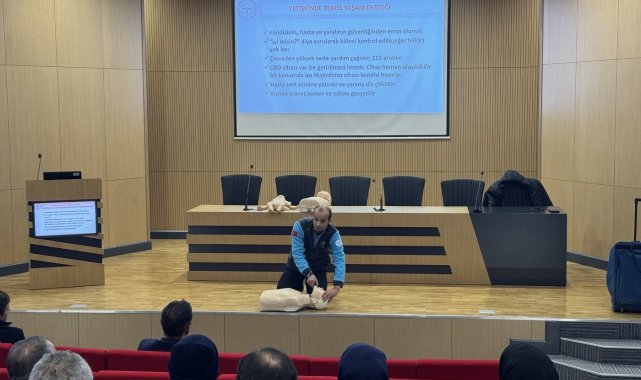 Çorum Belediyesi zabıta ve özel güvenlik personeline ilkyardım eğitimi