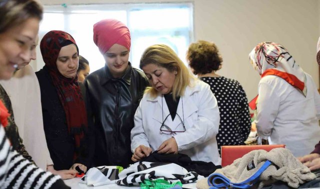 Depremin etkisini ORMEK kurslarında dikiş-nakış öğreterek atlattı