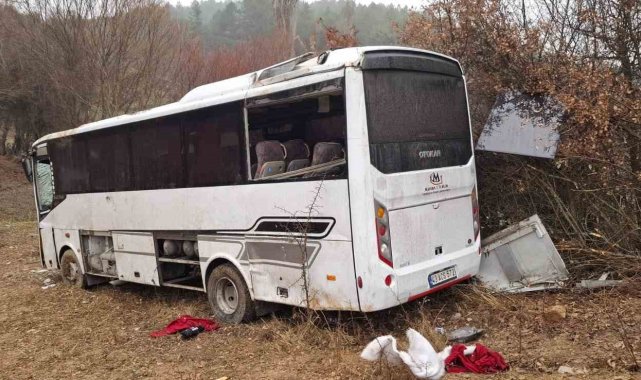 Emet'te işçi servisi devrildi: 1 ölü, 8 yaralı