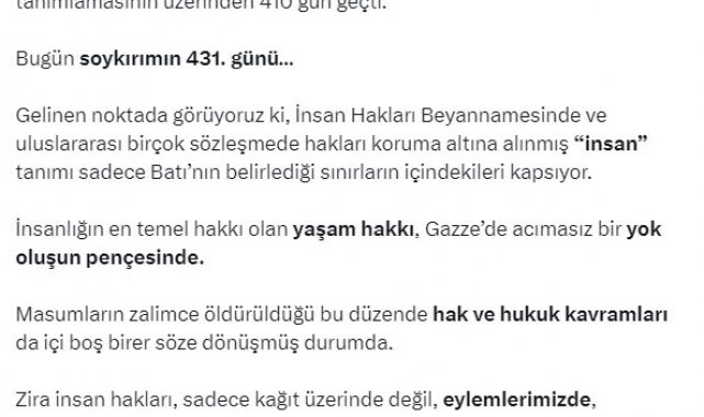 Emine Erdoğan'dan '10 Aralık Dünya İnsan Hakları Günü' paylaşımı