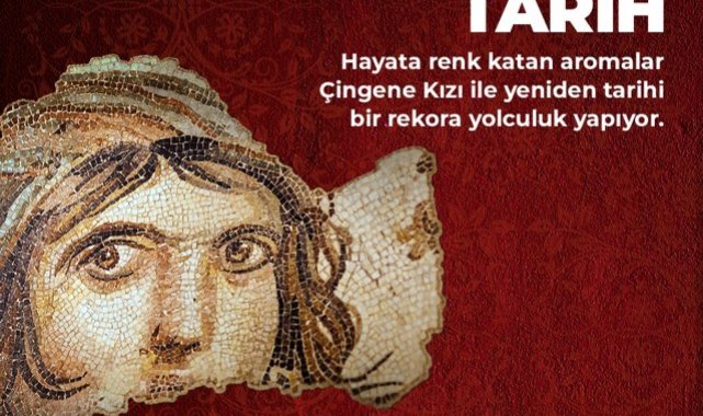 Gaziantep'e özgü baharatlar, bakliyatlar ve tahıllarla "Çingene Kızı" mozaiği