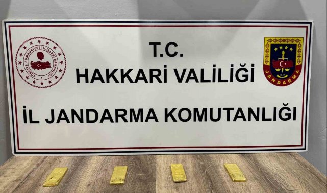 Hakkari'de 4 kilo külçe altın ele geçirildi