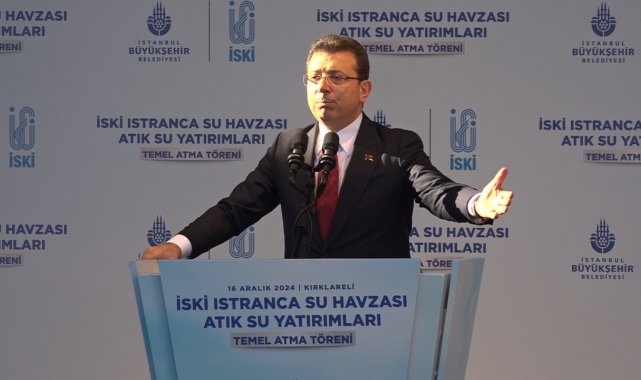 İBB Başkanı İmamoğlu: "İstanbul'un bir başka sorunu, batıya karşı yani size yakın olan Trakya tarafı İstanbul'un suyunun üçte ikisini harcıyor"