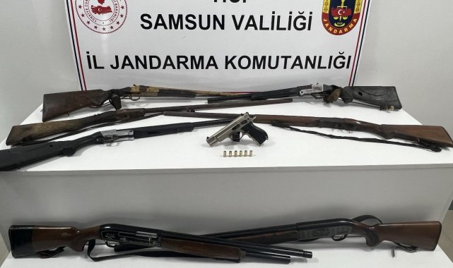 Jandarma 7 ruhsatsız tüfek ele geçirdi