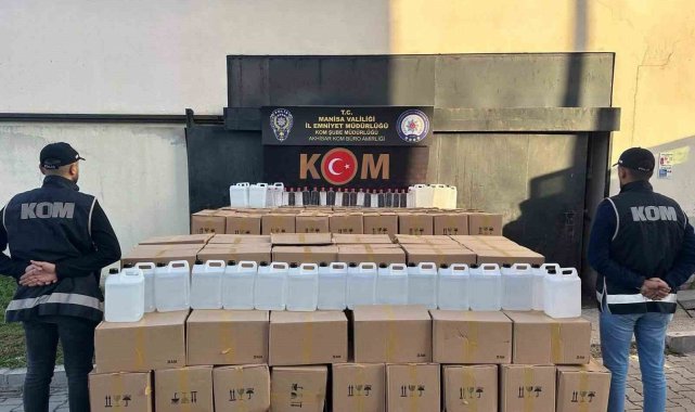 Manisa'da binlerce litre kaçak alkol ele geçirildi