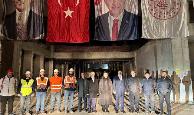Ölmeztoprak yeni terminal binasındaki çalışmaları inceledi