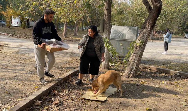 Osmaniye'de sokak hayvanları için doğaya yem bırakıldı
