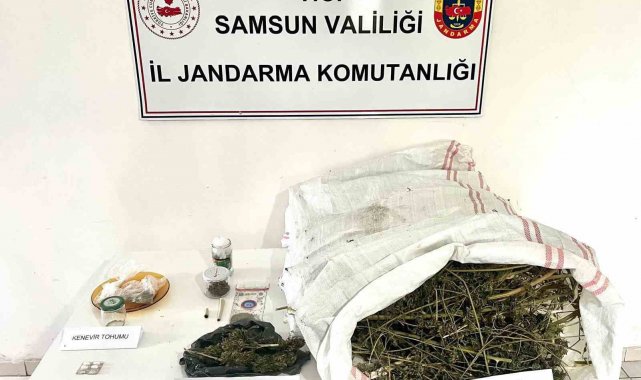 Samsun'da jandarma 7 kilo kubar esrar ele geçirdi